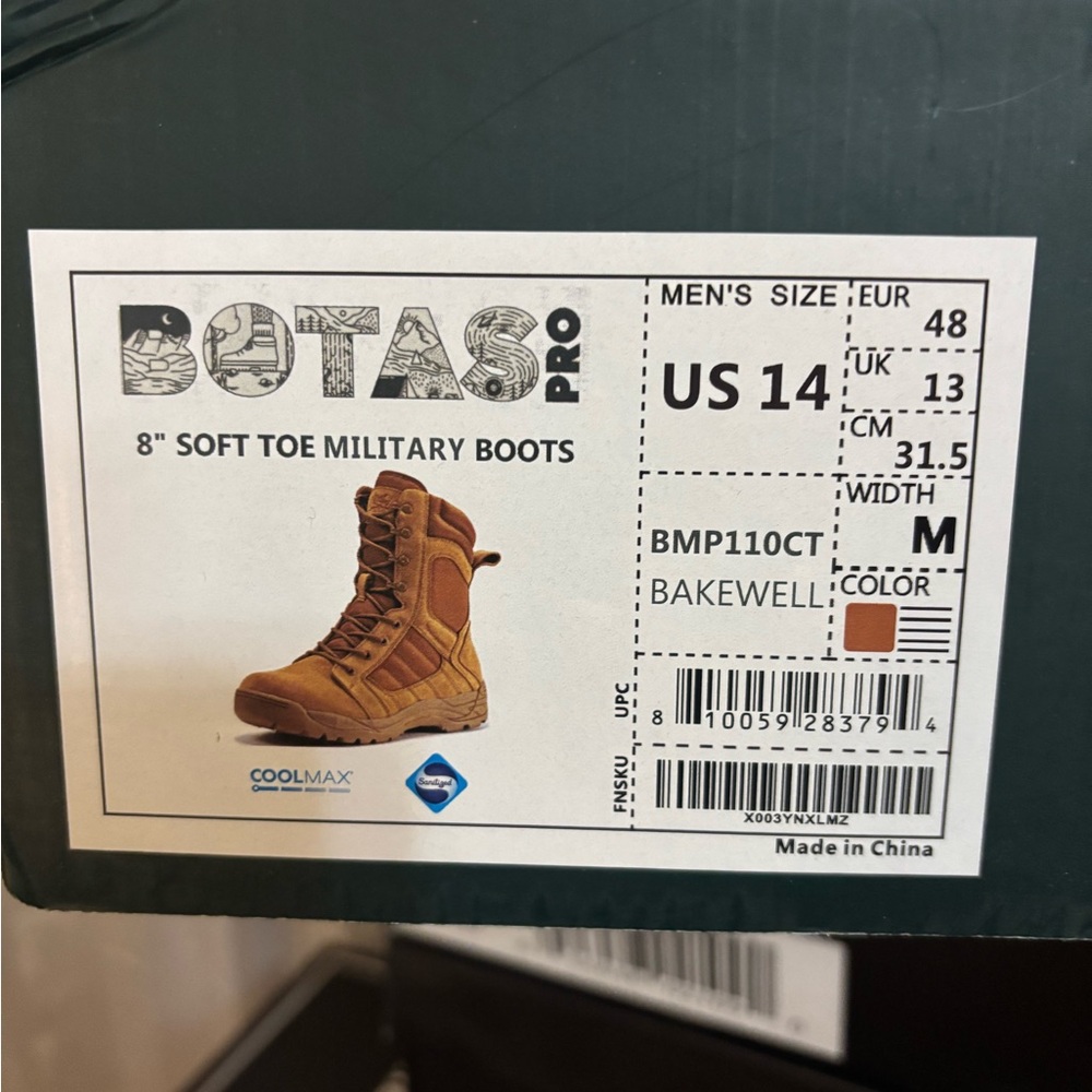 Botas Pro Men’s Tatical Boots - Picture 2 of 7